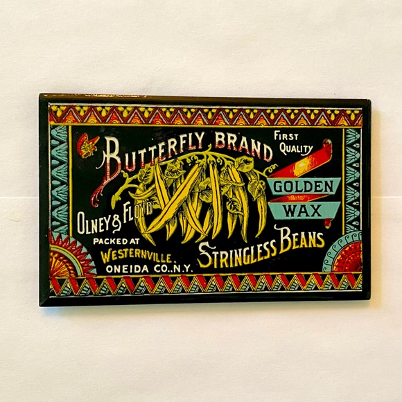 Other - Butterfly Brand Stringless Beans - Vintage Magnet 💚 🖤